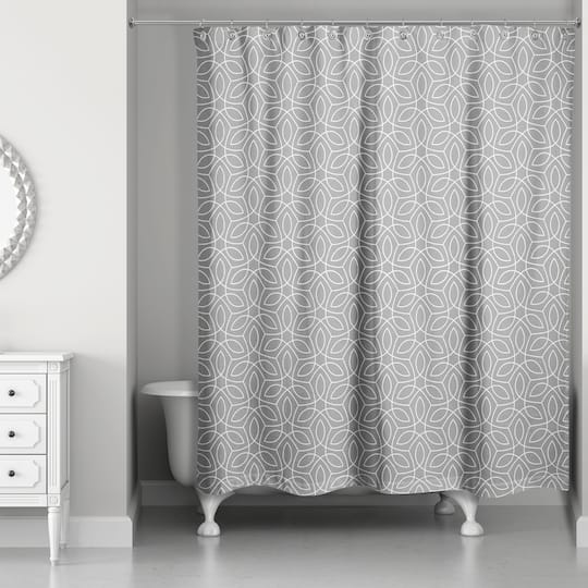 Contoured Leaves Shower Curtain